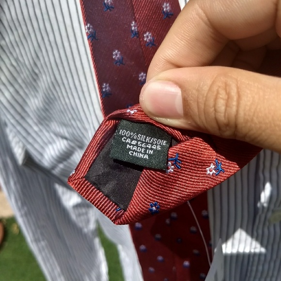 NWT J. Crew Factory floral print silk tie - Picture 4 of 5